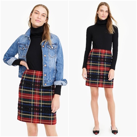 J. Crew Dresses & Skirts - NWT J. Crew K2126 Tartan Lurex Stewart Mini Skirt